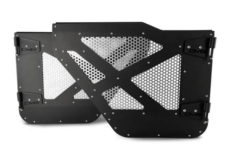 DV8 18-22 Jeep 4 Door JL/JT Aluminum Half Doors with Perforated Mesh Rear HDJL-01R