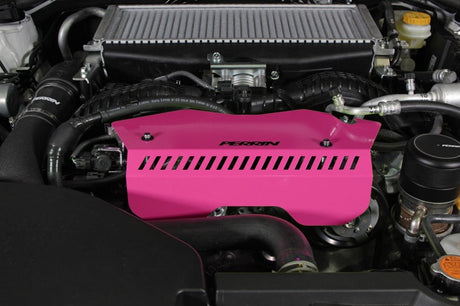 Perrin 2022+ Subaru WRX Pulley Cover - Hyper Pink PSP-ENG-153HP