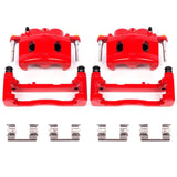 Power Stop 08-16 Cadillac Escalade Front Red Calipers w/Brackets - Pair S4918A