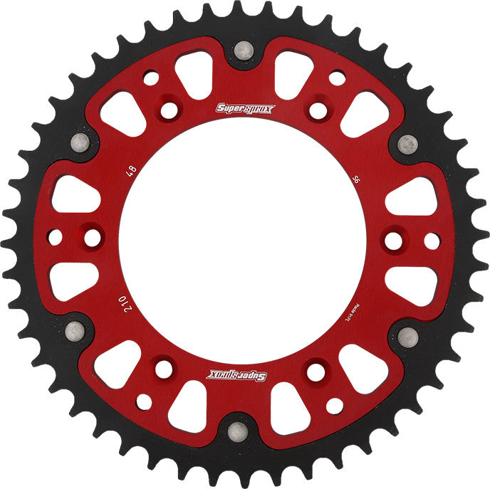 SUPERSPROX Rear Stealth Sprocket Alu/Stl 48t-520 Red Hon RST-210-48-RED