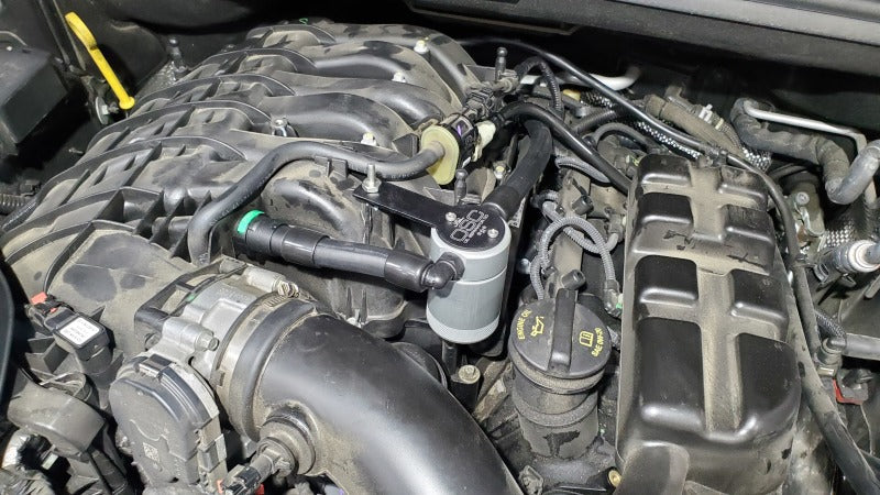 J&L 16-23 Dodge Durango / Jeep Grand Cherokee 3.6L Oil Separator 3.0 Passenger Side - Clear Anod 3074P-C