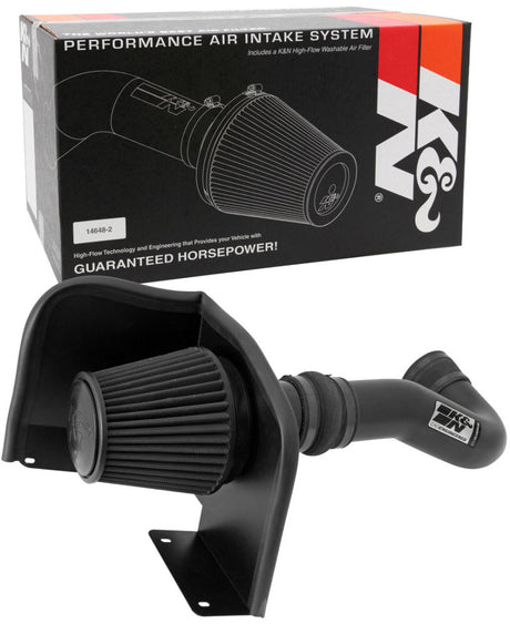 K&N 07-08 Chevy Silverado 1500 4.8L/5.3L V8 / 07-08 GMC Yukon 4.8L/5.3L V8 Black Perf Intake Kit 71-3058