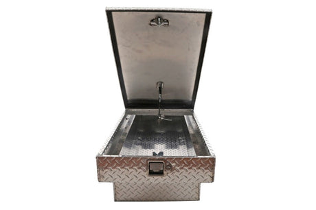 Deezee Universal Tool Box - Red Crossover - Double BT Alum Full Size DZ 8370