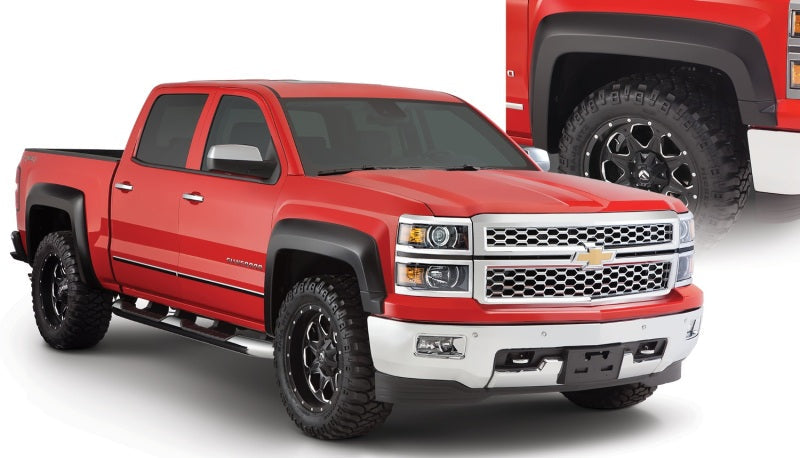 Bushwacker 14-16 Chevy Silverado 1500 Extend-A-Fender Style Flares 4pc - Black 40963-02