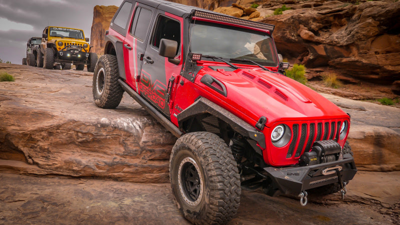 DV8 Offroad 18+ Jeep JL Heat Dispersion Hood - Primer Black HDMBJL-01
