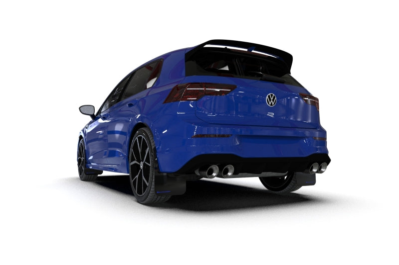 Rally Armor 2022 MK8 Volkswagen Golf GTI/R Red UR Mud Flap w/ White Logo MF80-UR-RD/WH