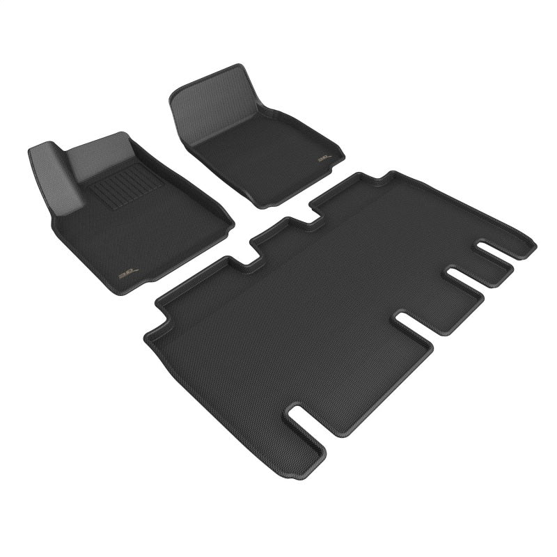 3D MAXpider 22-23 Tesla Model X Full Set Floormats - Black L1TL04601509