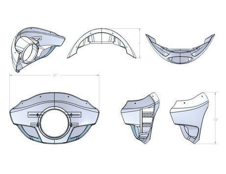 Burly Brand Touring Sport Fairing Tall B10-2003