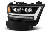 AlphaRex 19-20 Ram 1500HD PRO-Series Proj Headlight Plnk Style Blk w/Activ Light/Seq Signal/Plnk DRL 880515