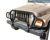 Rampage 1987-1995 Jeep Wrangler(YJ) Headlight Euro Grill Guard - Black 7659