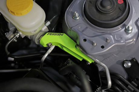 Perrin 13-20 & 2022 Subaru BRZ / 2022 Toyota GR86 Master Cylinder Support - Neon Yellow PSP-BRK-406NY
