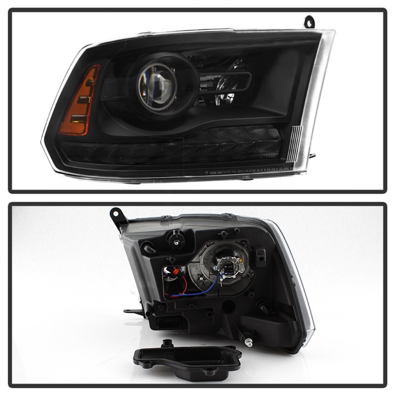 xTune Dodge Ram 13-17 ( w/ Factory Projector LED) Projector Headlight - Black HD-JH-DR13-P-BK 9040238