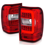 ANZO 2001-2011 Ford  Ranger LED Tail Lights w/ Light Bar Chrome Housing Red/Clear Lens 311393