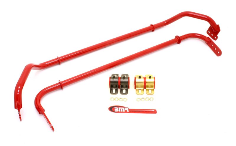 BMR 10-11 5th Gen Camaro Front & Rear Sway Bar Kit w/ Bushings - Red SB030R