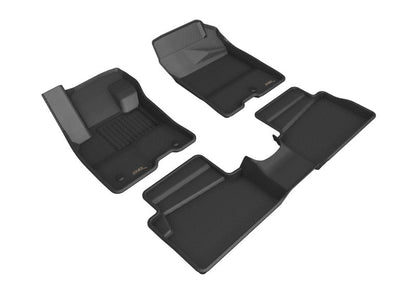 3D MAXpider 2022 Ford Maverick Hybrid  Kagu 1st & 2nd Row Floormat - Black L1FR14401509