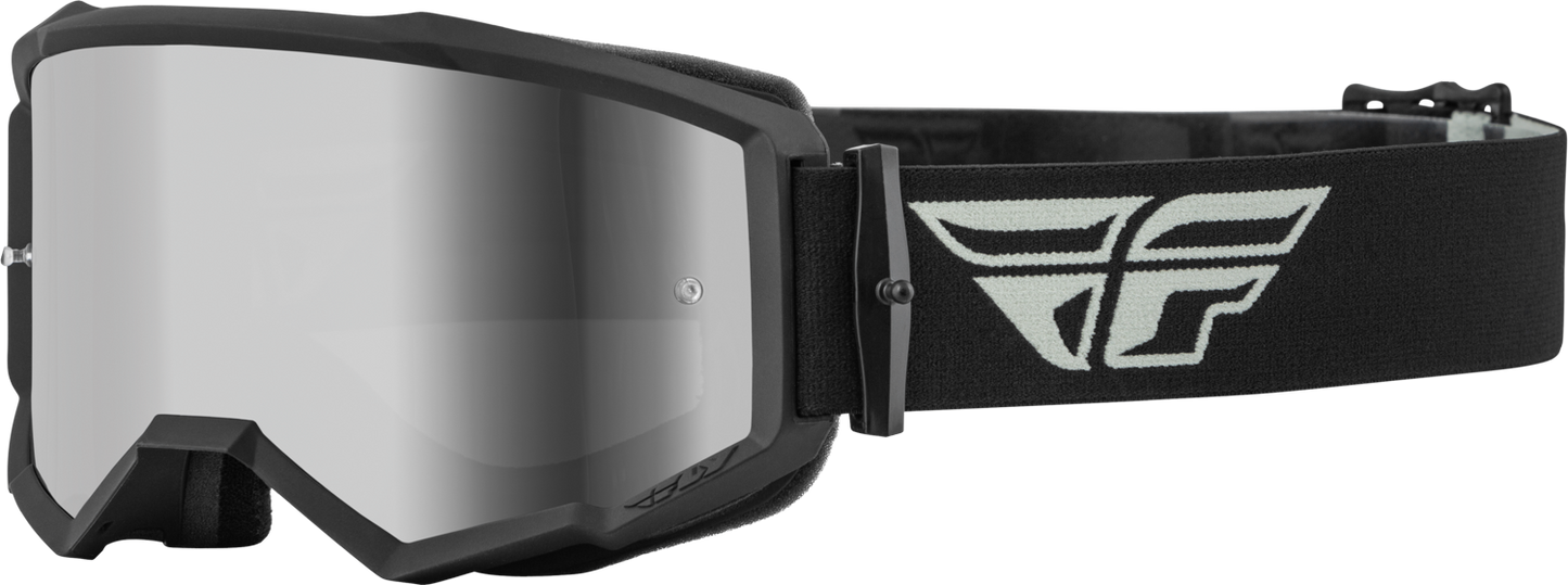 FLY RACING Zone Goggle Grey/Black W/ Silver Mirror/Smoke Lens 37-51494