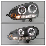 Spyder Volkswagen GTI 06-09/Jetta 06-09 Halogen Model Only - LED Halo DRL Black PRO-YD-VG06-HL-BK 5012098
