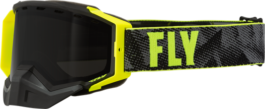 FLY RACING Zone Pro Snow Goggle Blk/Hi-V W/ Black/Polarized Smoke Lens 37-50331