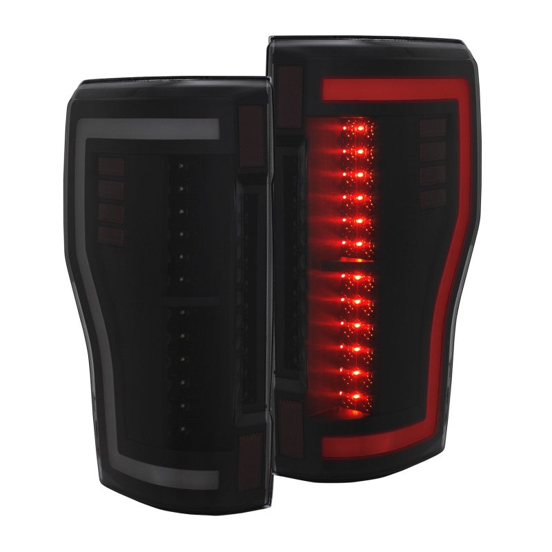 ANZO 2017+ Ford F-250 LED Taillights - Black/Smoke 311288