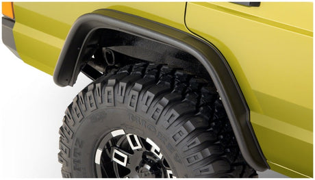 Bushwacker 84-01 Jeep Cherokee Flat Style Flares 4pc - Black 10922-07