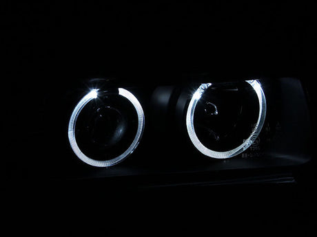ANZO 1992-1998 BMW 3 Series E36 Projector Headlights w/ Halo Black (CCFL) G2 121011