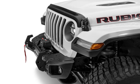 AVS 07-18 Jeep Wrangler (JK) Aeroskin II Textured Low Profile Hood Shield - Black 436060