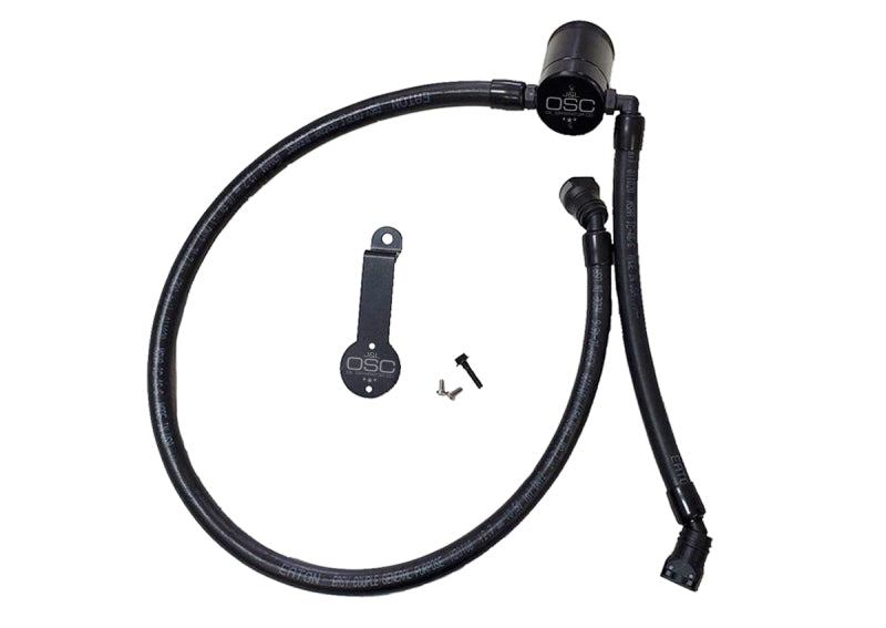 J&amp;L 18-24 Jeep Wrangler JL 3.6L Driver Side Oil Separator 3.0 - Black Anodized 3069D-B