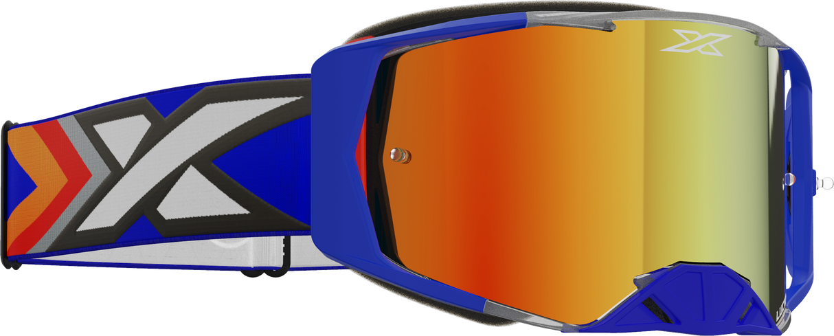 EKS BRAND Lucid Goggle True Blue Red Mirror 067-11080