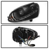 Spyder Volkswagen GTI 06-09/Jetta 06-09 Xenon/HID Model Only - DRL Black PRO-YD-VG06-HID-DRL-BK 5017529