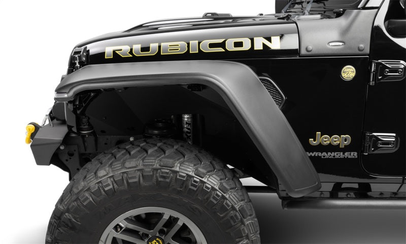 Bushwacker 18-21 Jeep Wrangler JL (2-Door & 4-Door) Flat Style Flares 4pc - Black 11950-07