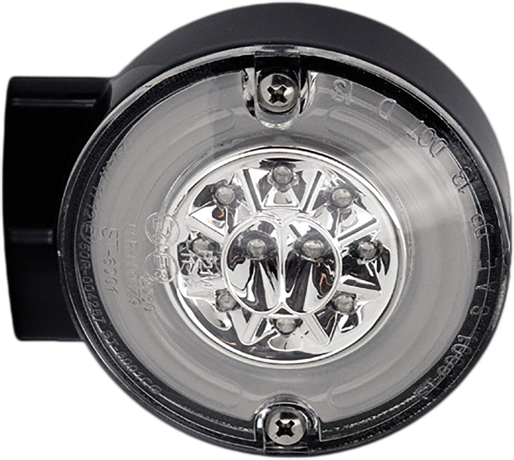 HARDDRIVE Turn/Stop Combo Led Amber/Red Black W/Clear Lens 164503