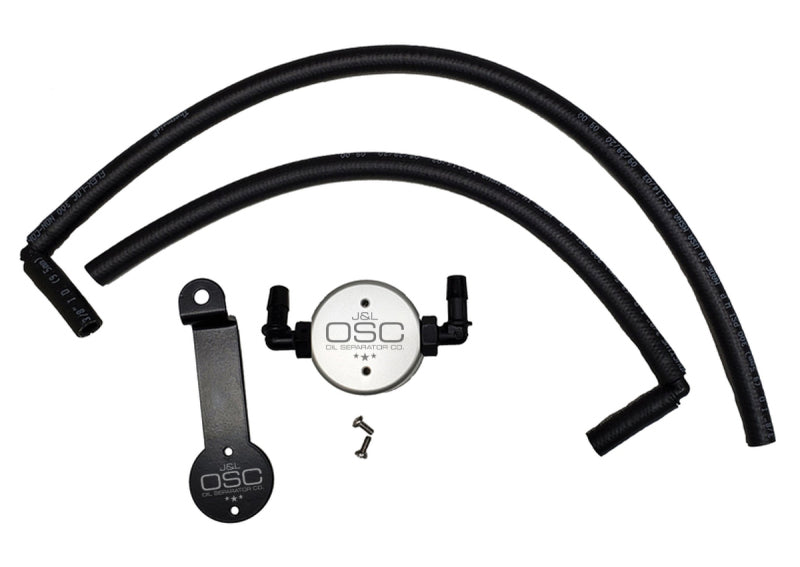 J&L 05-23 Toyota 4Runner 4.0L Driver Side Oil Separator 3.0 - Clear Anodized 3107D-C