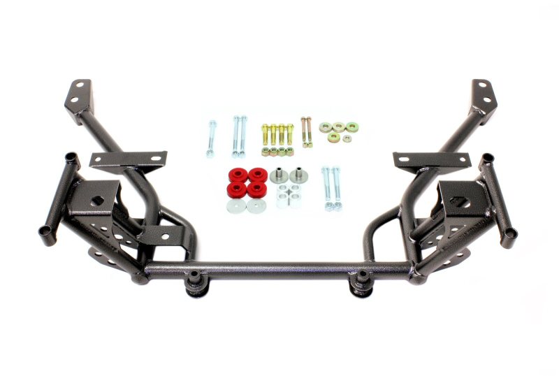 BMR 05-14 S197 Mustang K-Member w/ STD. Motor Mounts and STD. Rack Mounts - Black Hammertone KM018H