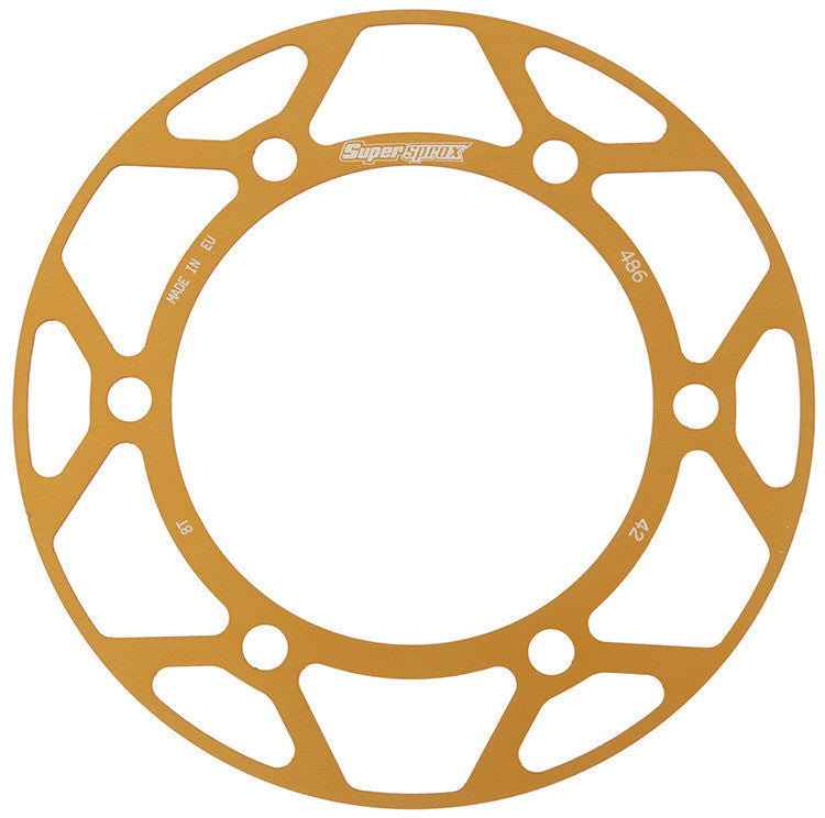 SUPERSPROX Rear Edge Sprkt Color Disk Alu 42t-520 Gld Hon/Kaw/Suz/Yam RACD-486-42-GLD