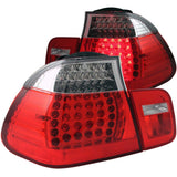 ANZO 2002-2005 BMW 3 Series E46 LED Taillights Red/Clear 321096