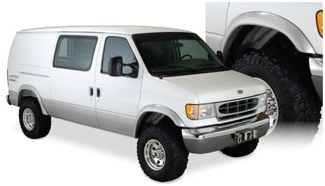 Bushwacker 94-14 Ford E-250 Super Duty Extend-A-Fender Style Flares 2pc - Black 22004-11