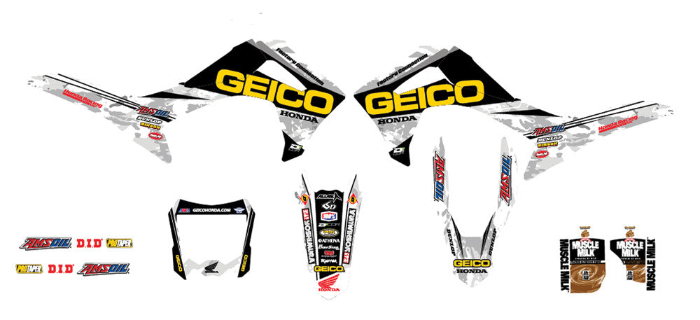 D-COR 2014 Geico Honda Camo Complete Kit White 20-10-925