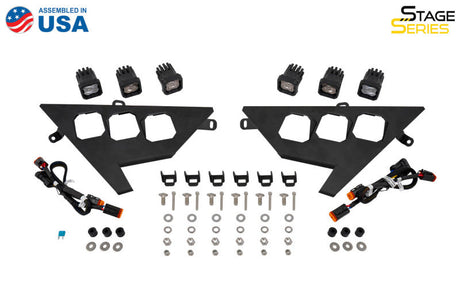 Diode Dynamics 20-Present Polaris RZR C1 Headlamp Kit Sport - White ABL (Pair) DD7645