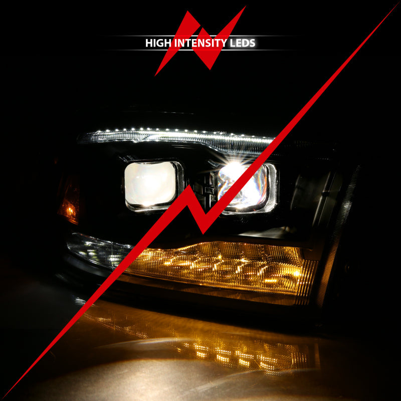 ANZO 2009-2018 Dodge Ram 1500 Projector H.L. Switchback Chrome Amber 111442