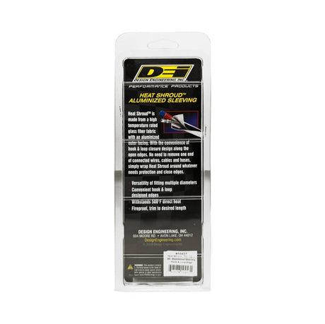 DEI Heat Shroud 3/4in I.D. x 3ft - Aluminized Sleeving - Hook and Loop Edge 10457