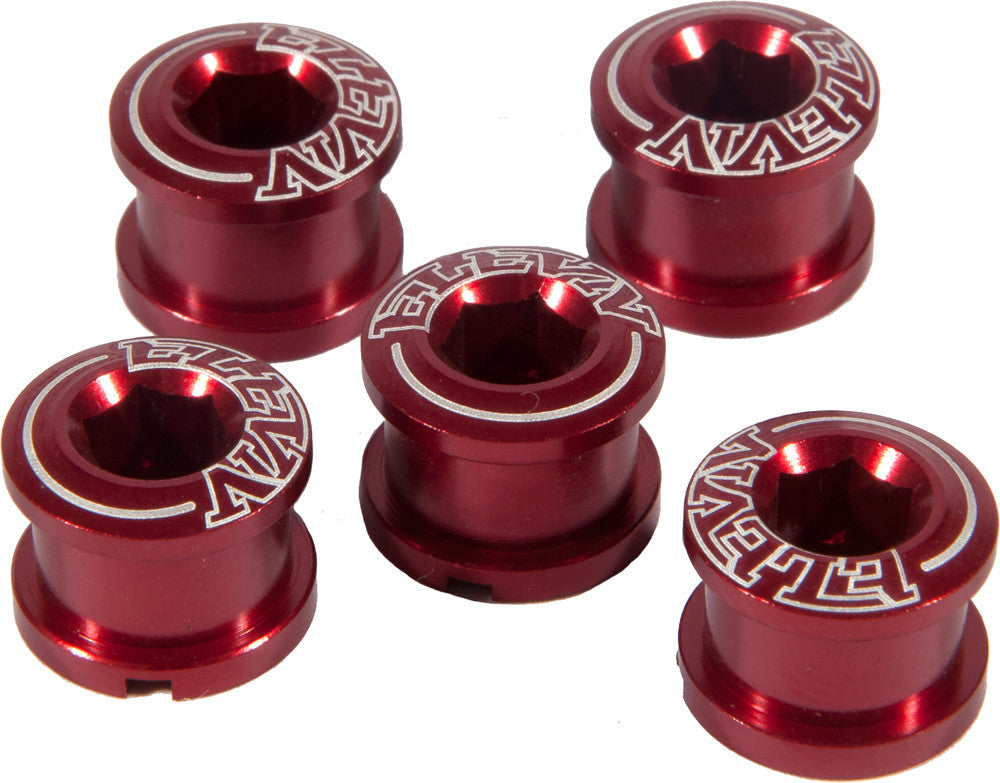 ELEVN Alloy Chain Ring Bolts 8.5mm Red ELBO285RDRD