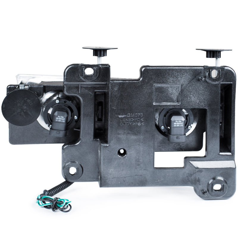 ANZO 1988-1998 Chevrolet C1500 Crystal Headlights Black w/ Low - Brow 111299