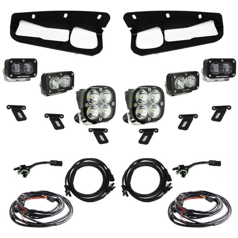Baja Designs 21-22 Ford Bronco w/Steel Bumper S2 SAE Pro Fog Pocket Light Kit - Clear 448175