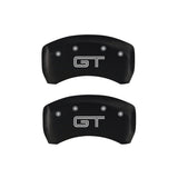 MGP 4 Caliper Covers Engraved Front Mustang Engraved Rear S197/GT Red finish silver ch 10197SMG2RD