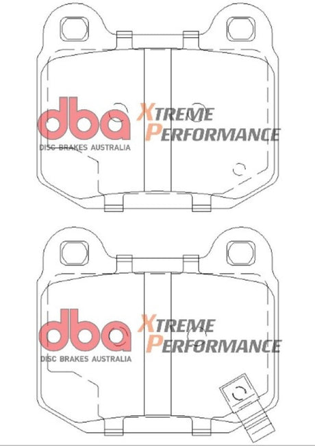DBA 03-06 EVO / 04-09 STi / 03-07 350Z Track Edition/G35 w/ Brembo XP650 Rear Brake Pads DB1521XP