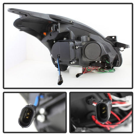 Spyder Nissan Altima 4Dr 10-12 Projector Headlights Light DRL LED Halo Blk PRO-YD-NA104D-LTDRL-BK 5076830