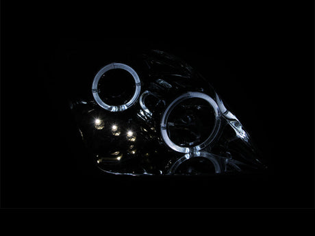 ANZO 1997-2001 Honda Prelude Projector Headlights w/ Halo Chrome w/ LED 121342