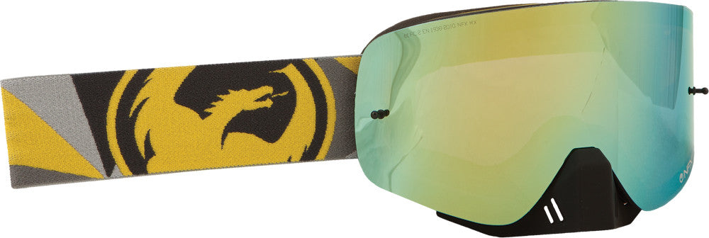 DRAGON Nfx Goggle Flair Yellow Grey W/Gold Ion Lens 722-1515