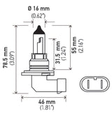 Hella 9006 12V 55W Halogen Bulb LA9006