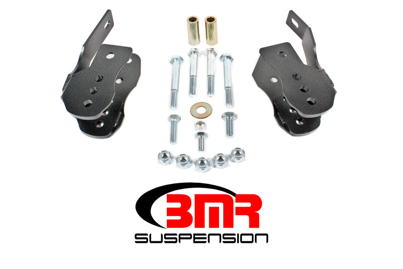 BMR 05-14 S197 Mustang Bolt-On Control Arm Relocation Brackets - Black Hammertone CAB005H